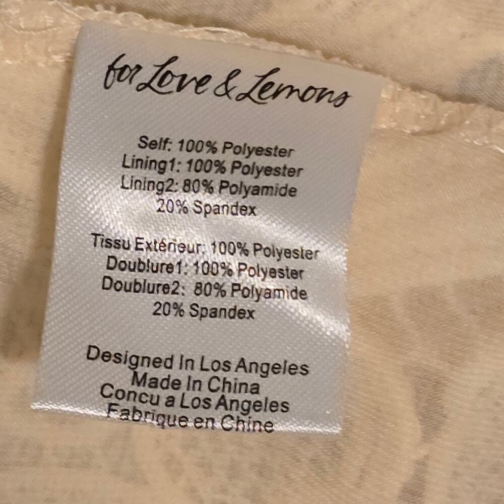 For Love & Lemons Coco Lace Mini Dress Cream XL NWT Underwire Scalloped Cocktail - Picture 13 of 14